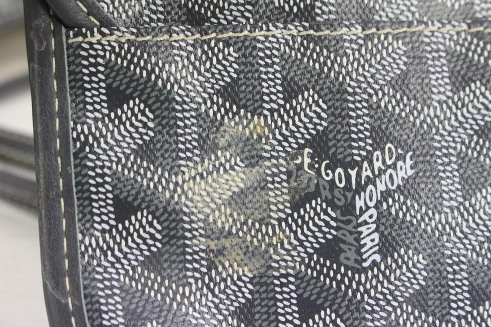 GOYARD GREY MONOGRAM CHEVRON ST LOUIS PM TOTE BAG WITH POUCH - Bild 4 aus 11