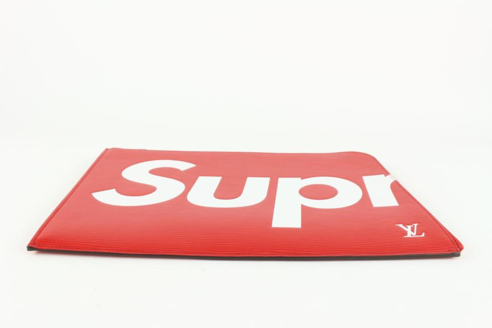 LOUIS VUITTON X SUPREME LVX SUPREME RED EPI LEATHER POCHETTE JOUR GM PORTFOLIO CLUTCH - Bild 7 aus 14