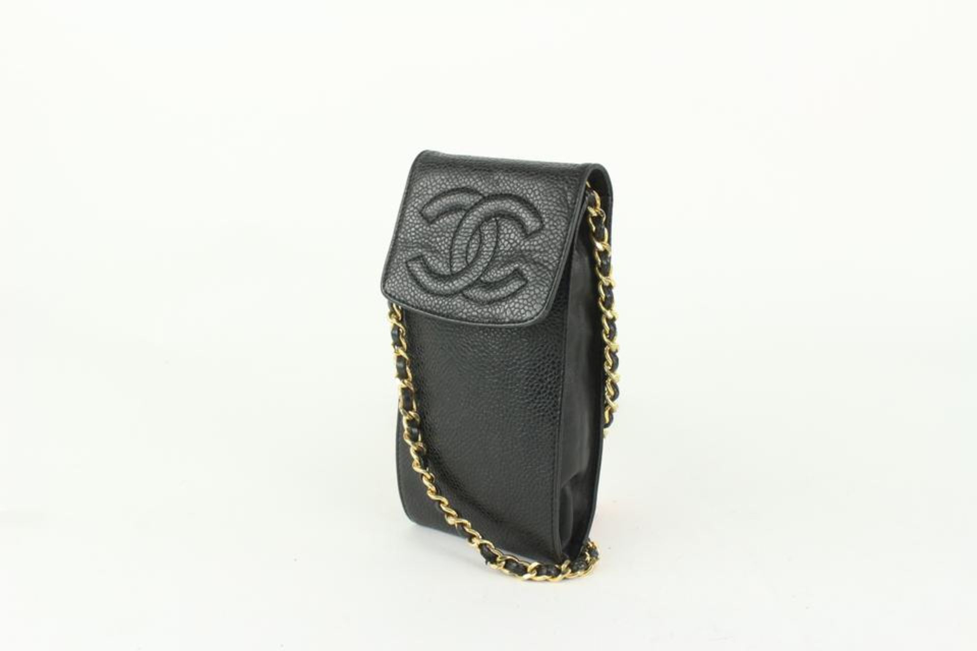 CHANEL BLACK CAVIAR MOBILE CASE WALLET ON CHAIN - Bild 11 aus 11