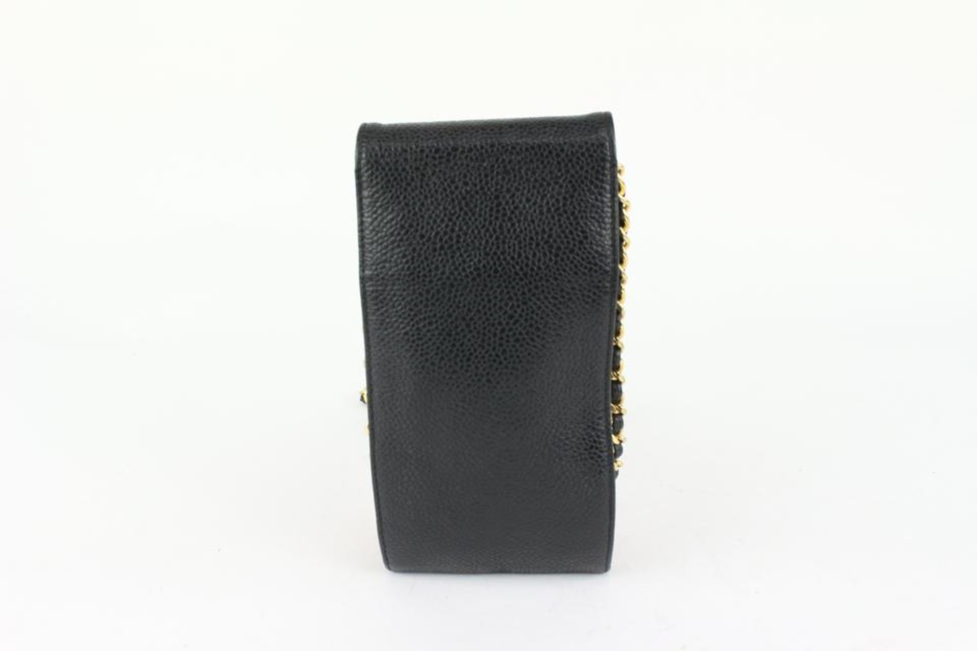 CHANEL BLACK CAVIAR MOBILE CASE WALLET ON CHAIN - Bild 5 aus 11