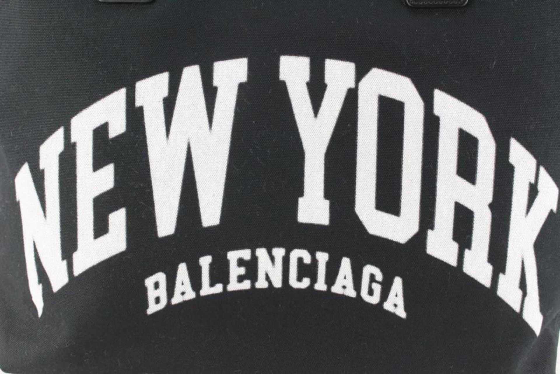 BALENCIAGA BLACK CITIES NEW YORK JUMBO LARGE TOTE BAG - Image 3 of 11