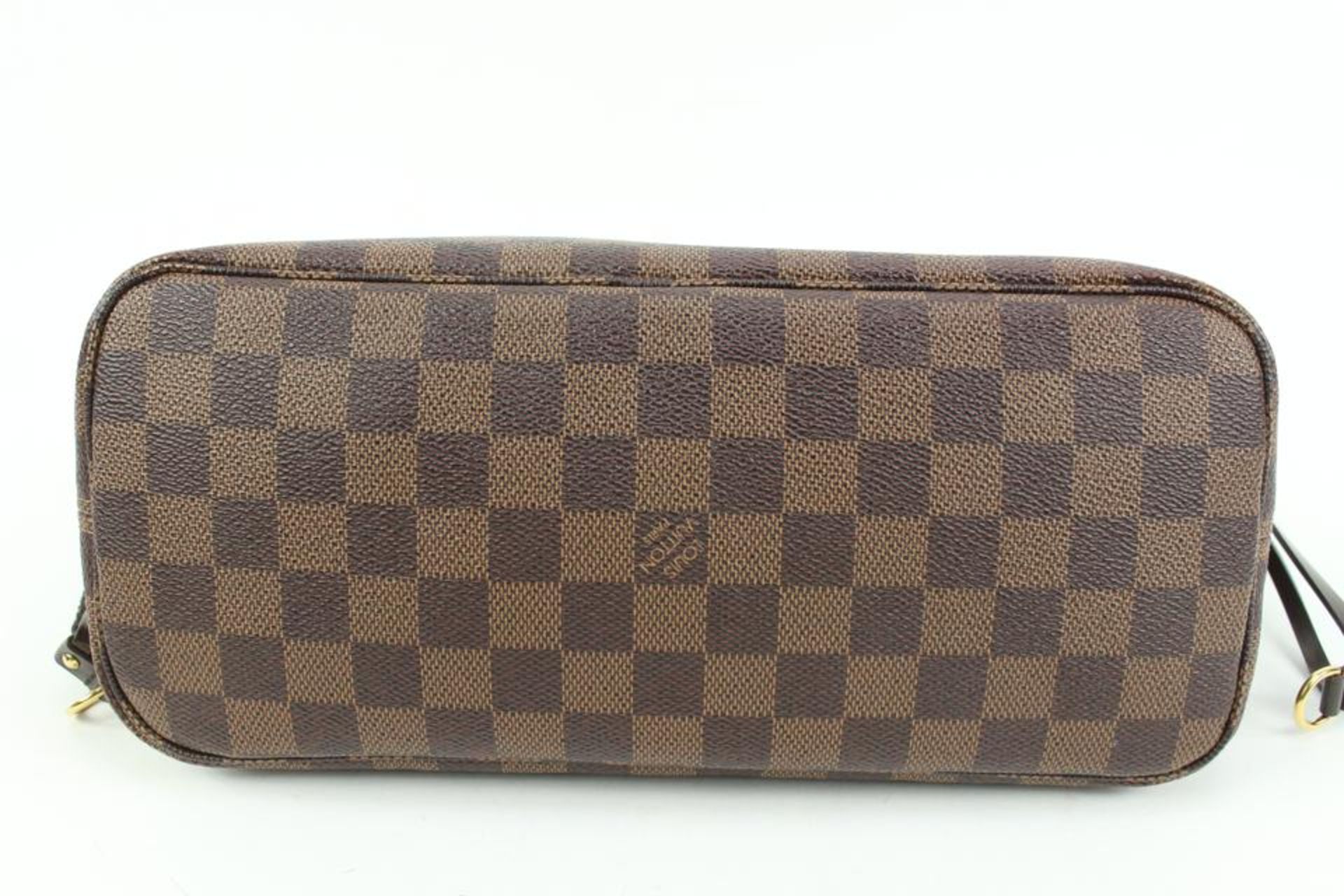 LOUIS VUITTON SMALL DAMIER EBENE NEVERFULL PM TOTE - Image 6 of 12