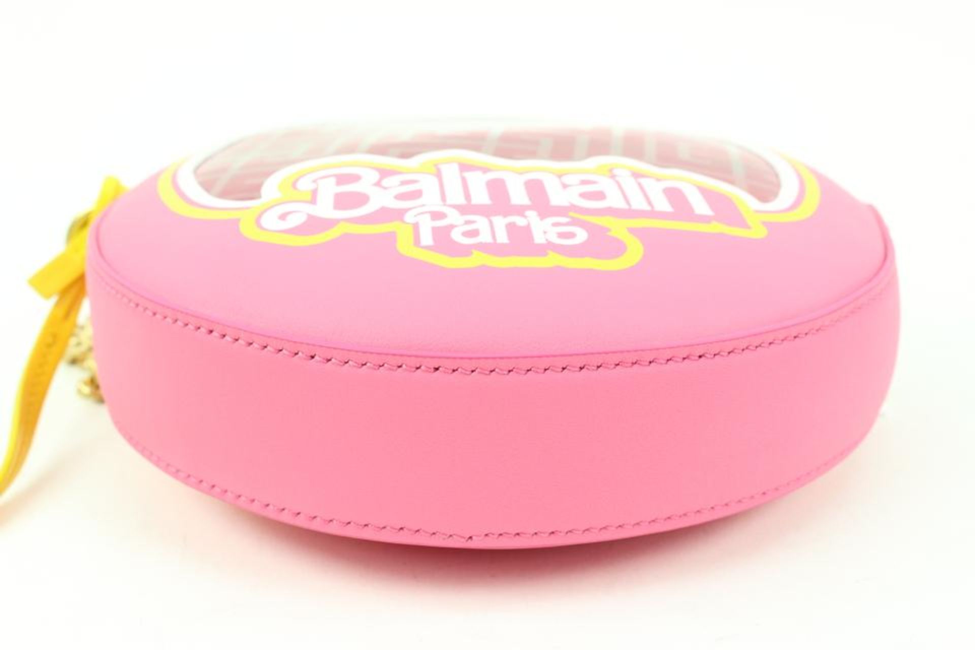 BALMAIN BARBIE TRANSLUCENT PINK DISCO ROUND CROSSBODY BAG - Bild 6 aus 15