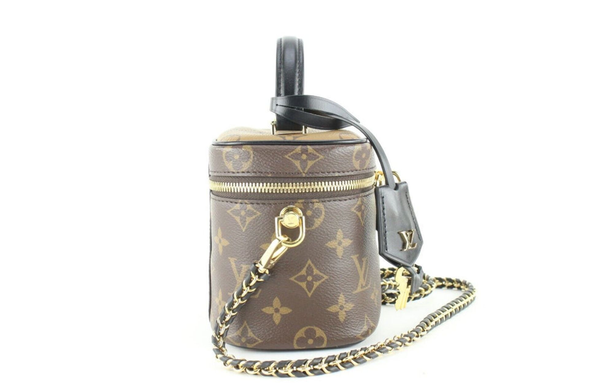 LOUIS VUITTON MONOGRAM REVERSE VANITY PM CROSSBODY TRAIN CASE - Image 11 of 15