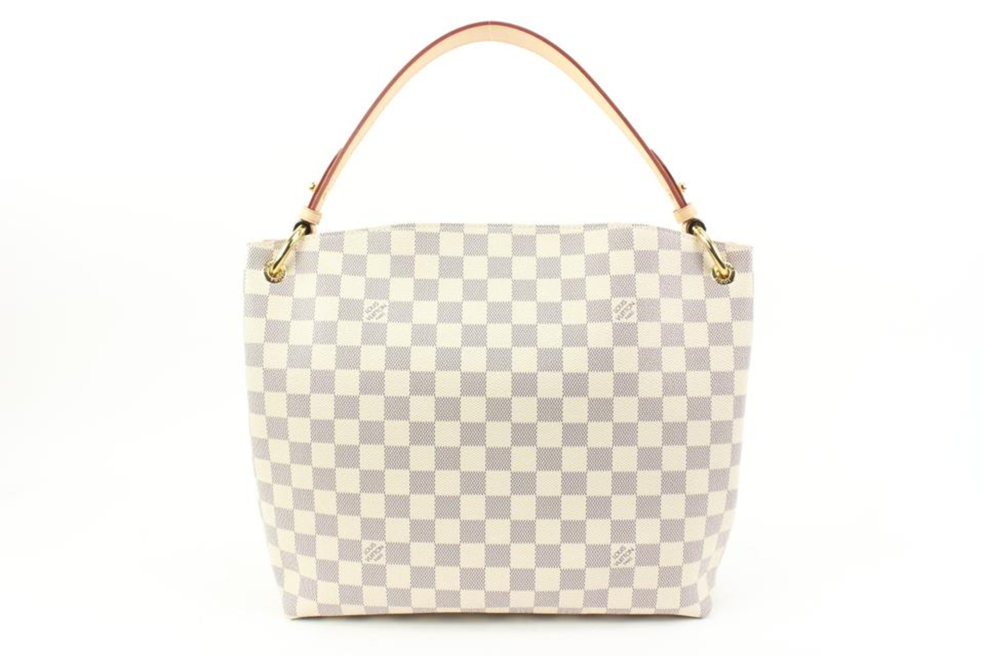 LOUIS VUITTON DAMIER AZUR BALLERINE GRACEFUL PM HOBO - Image 10 of 14