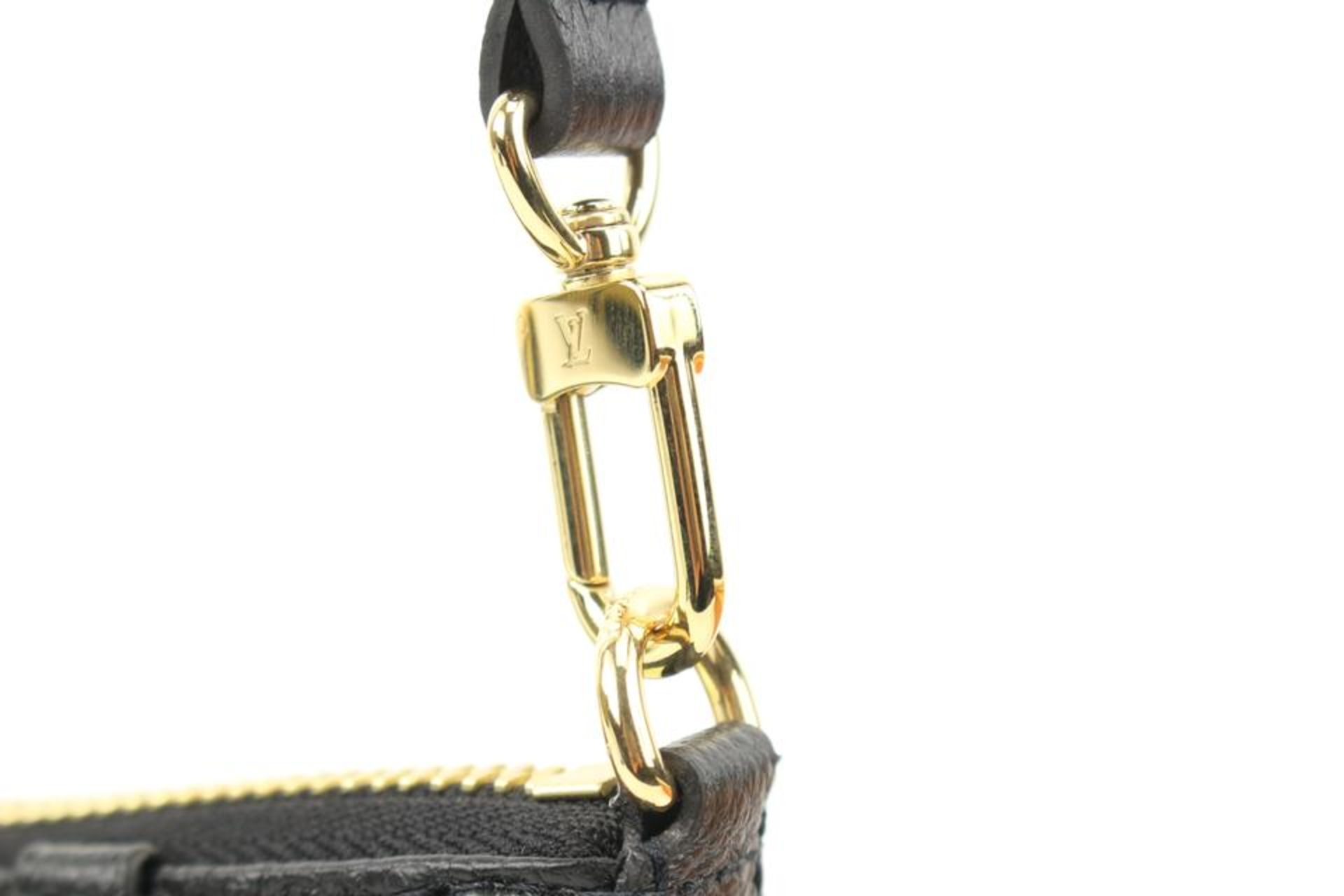 LOUIS VUITTON BLACK MONOGRAM LEATHER EMPREINTE EASY POUCH ON STRAP CROSSBODY - Bild 4 aus 10