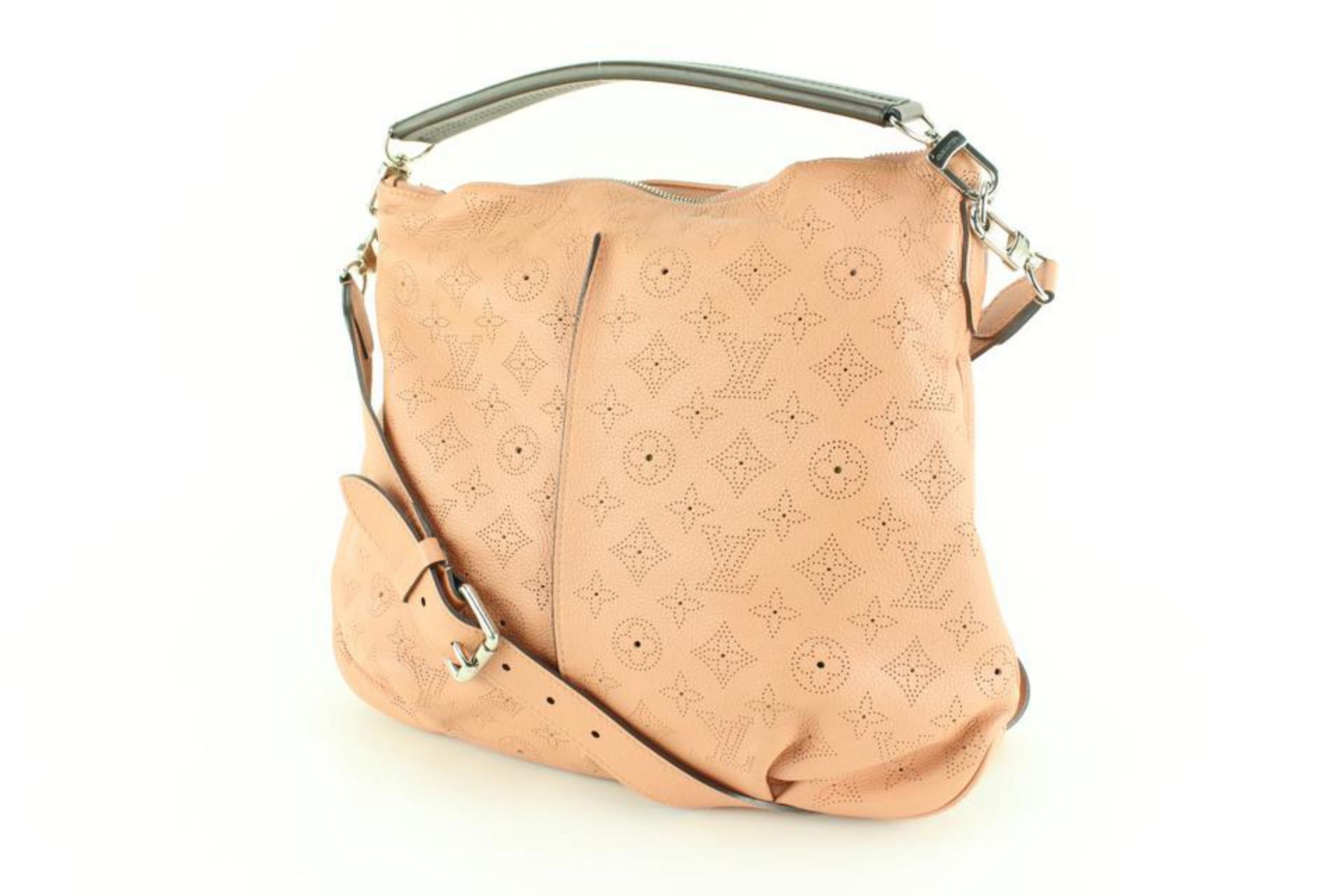 LOUIS VUITTON PINK MAHINA LEATHER SELENE PM 2WAY BAG - Image 12 of 12