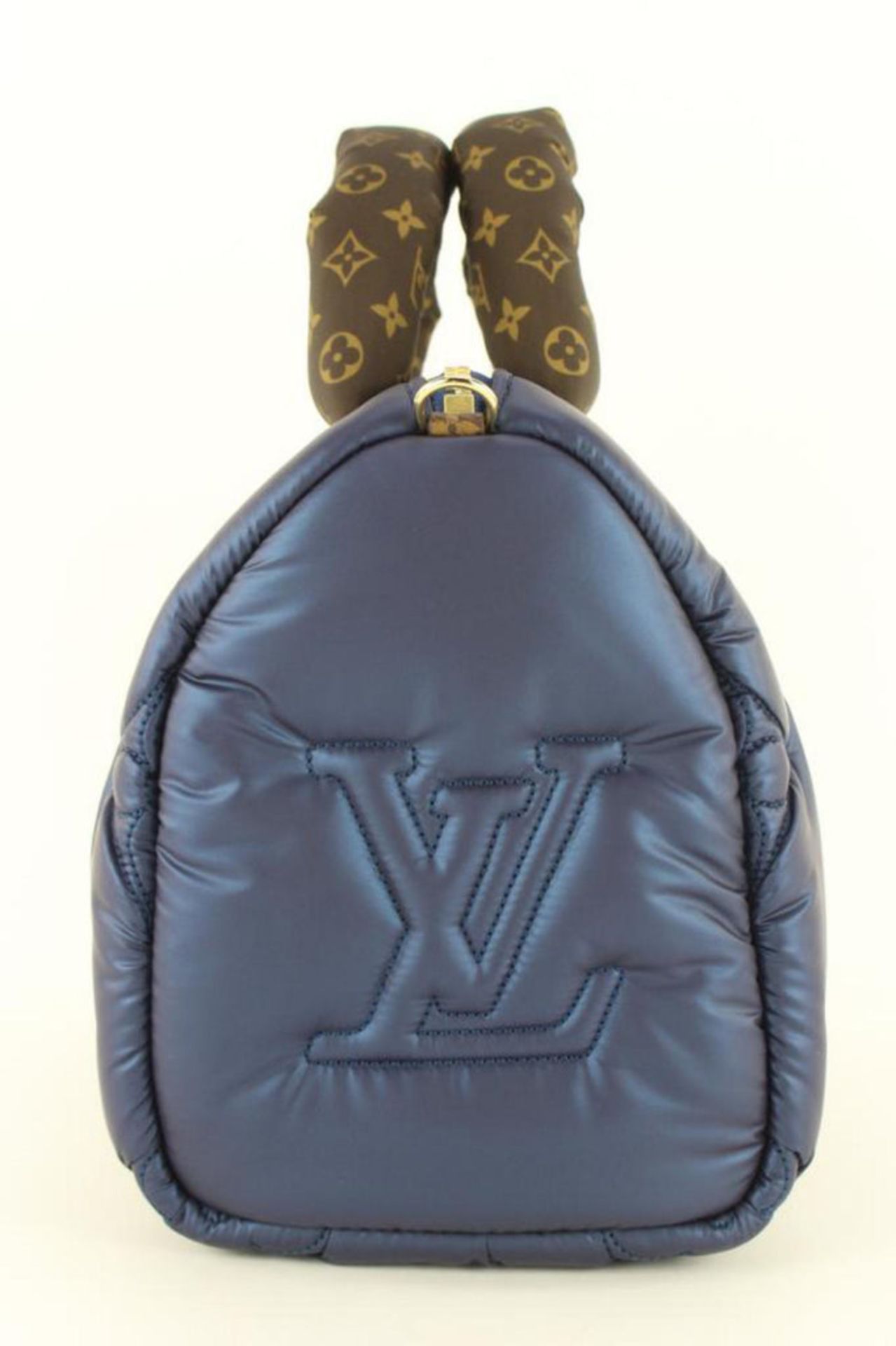 LOUIS VUITTON NAVY PUFFER MONOGRAM PILLOW SPEEDY BANDOULIERE - Image 4 of 10