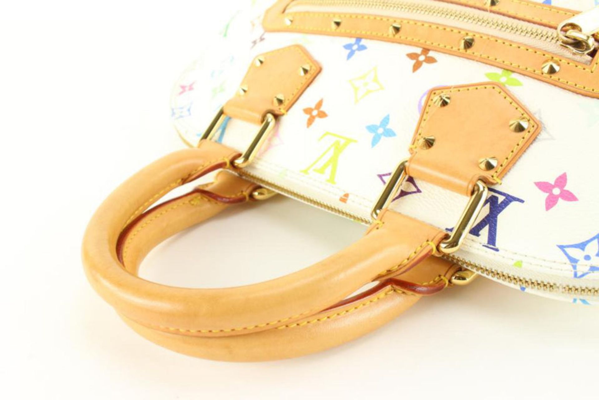 LOUIS VUITTON WHITE MONOGRAM MULTICOLOR ALMA PM - Image 7 of 11