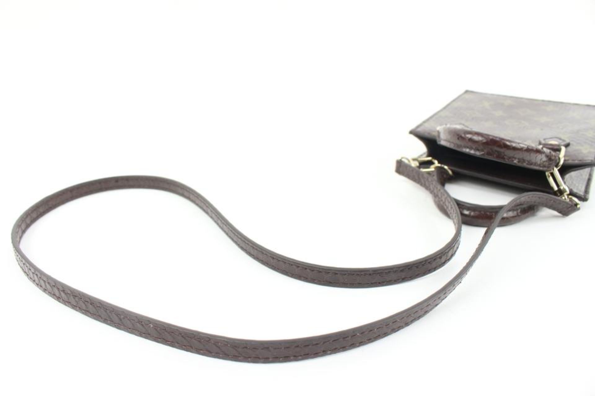 LOUIS VUITTON METALLIC MONOGRAM PYTHON PETIT SAC PLAT MINI CROSSBODY - Image 9 of 11