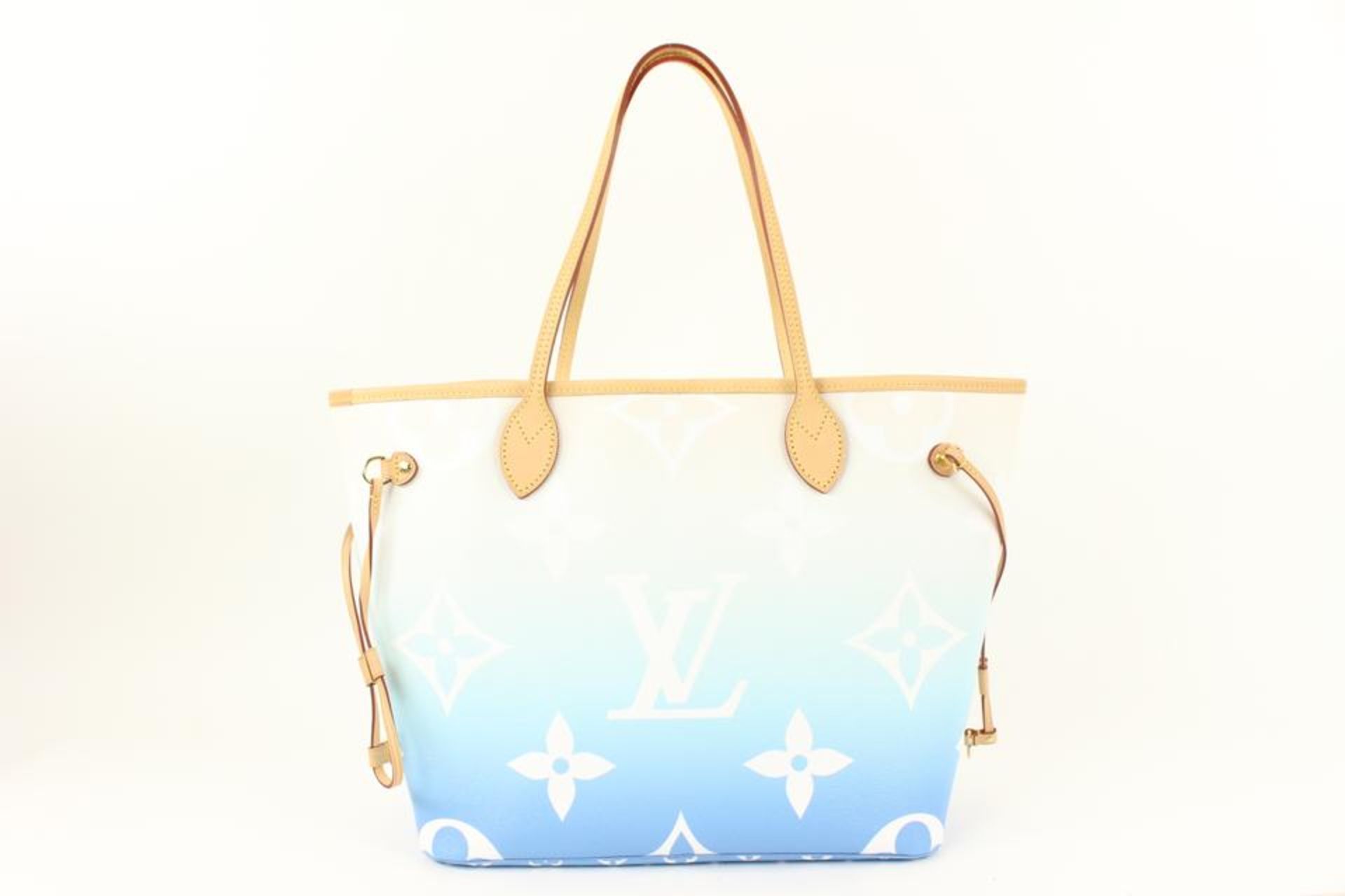 LOUIS VUITTON BLUE MONOGRAM BY THE POOL NEVERFULL MM WITH POUCH - Bild 7 aus 11