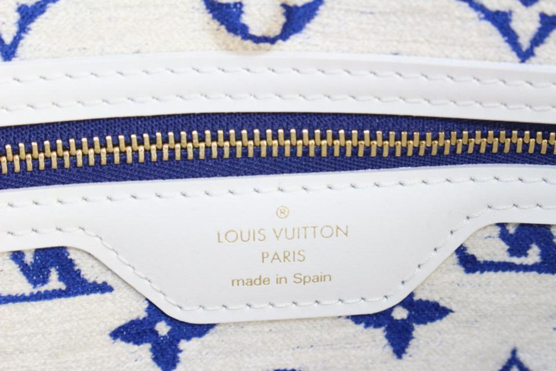 LOUIS VUITTON BLUE MONOGRAM VELVET MATCH NEVERFULL MM WITH POUCH - Bild 3 aus 11