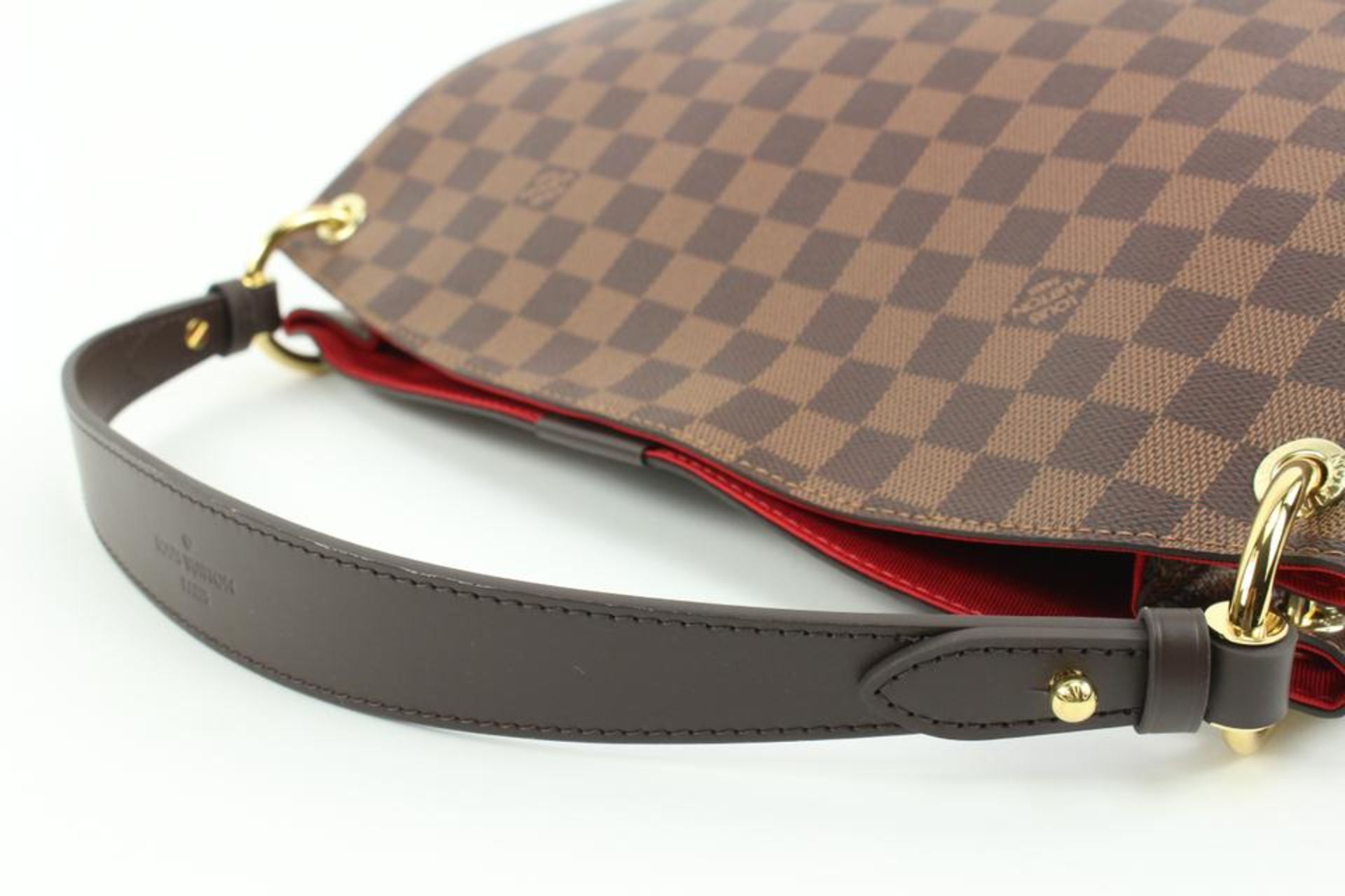 LOUIS VUITTON DAMIER EBENE GRACEFUL PM HOBO - Image 12 of 15