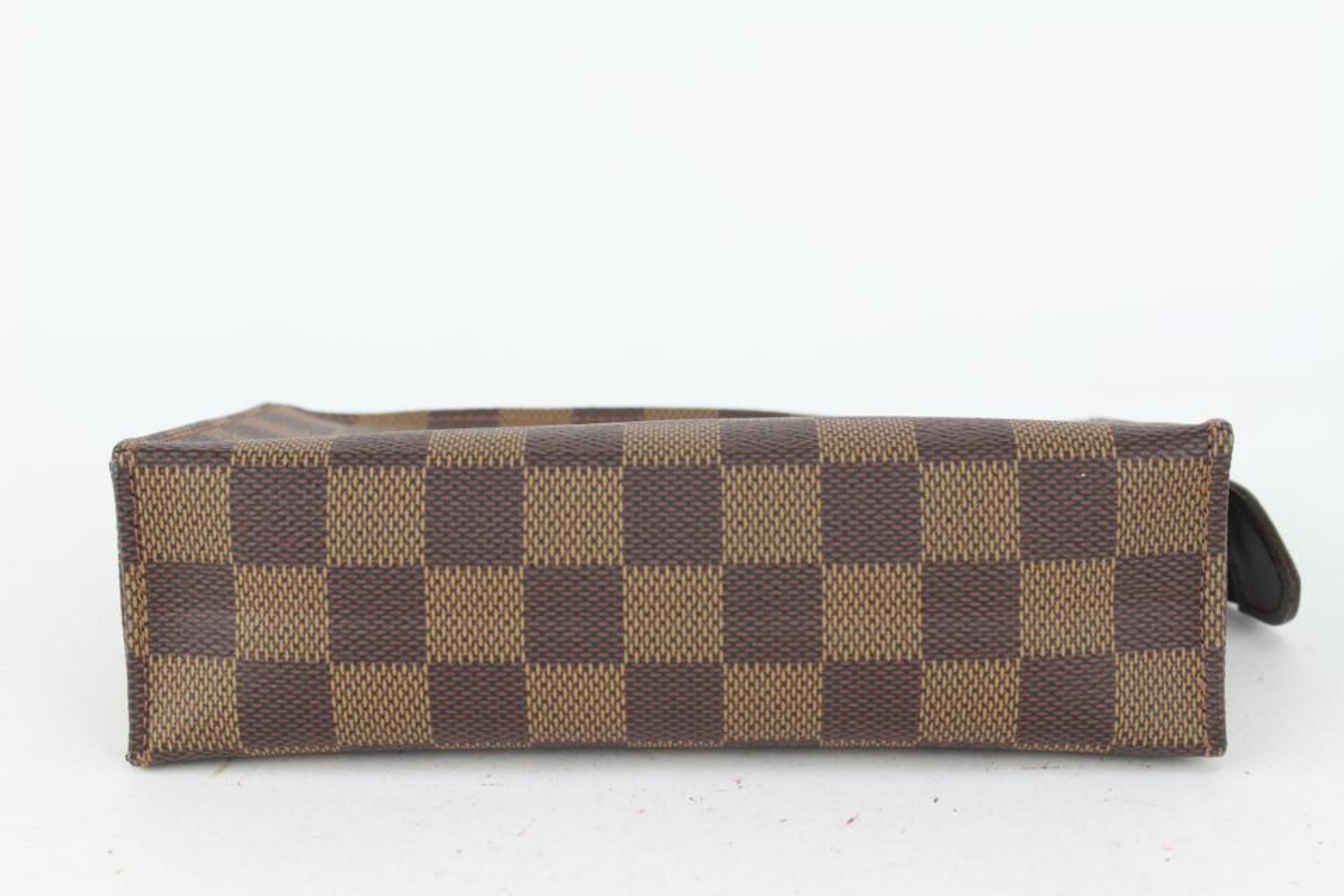 LOUIS VUITTON ULTRA RARE SPECIAL ORDER DAMIER EBENE TOILETRY POUCH 19 POCHE - Bild 5 aus 12