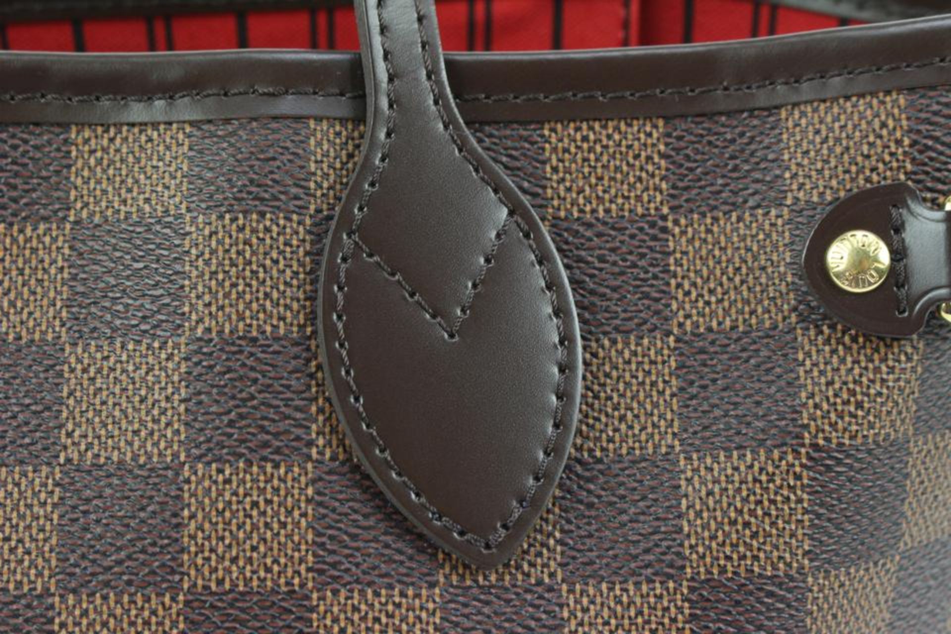 LOUIS VUITTON SMALL DAMIER EBENE NEVERFULL PM TOTE - Image 5 of 14