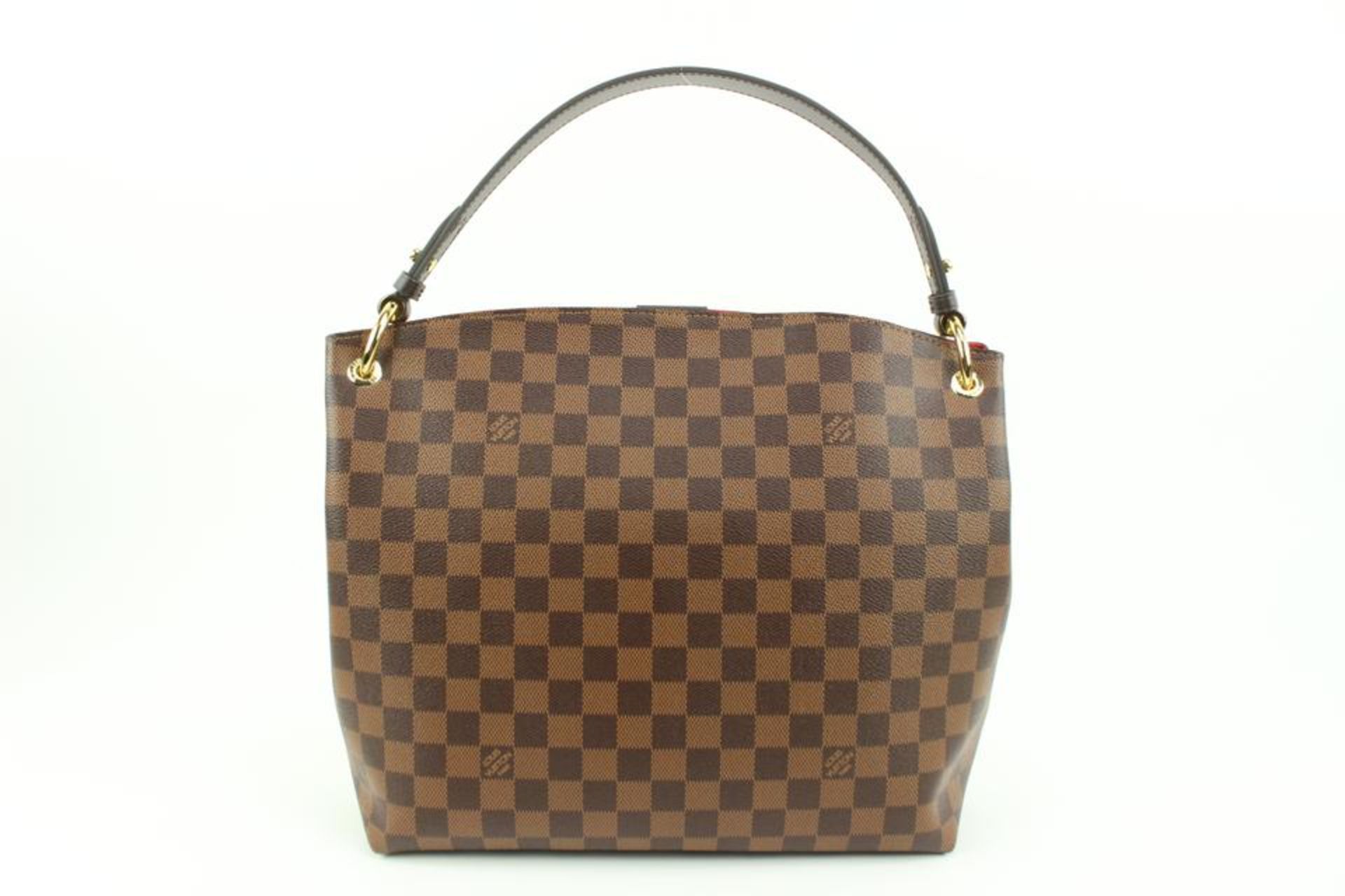 LOUIS VUITTON DAMIER EBENE GRACEFUL PM HOBO - Image 10 of 15