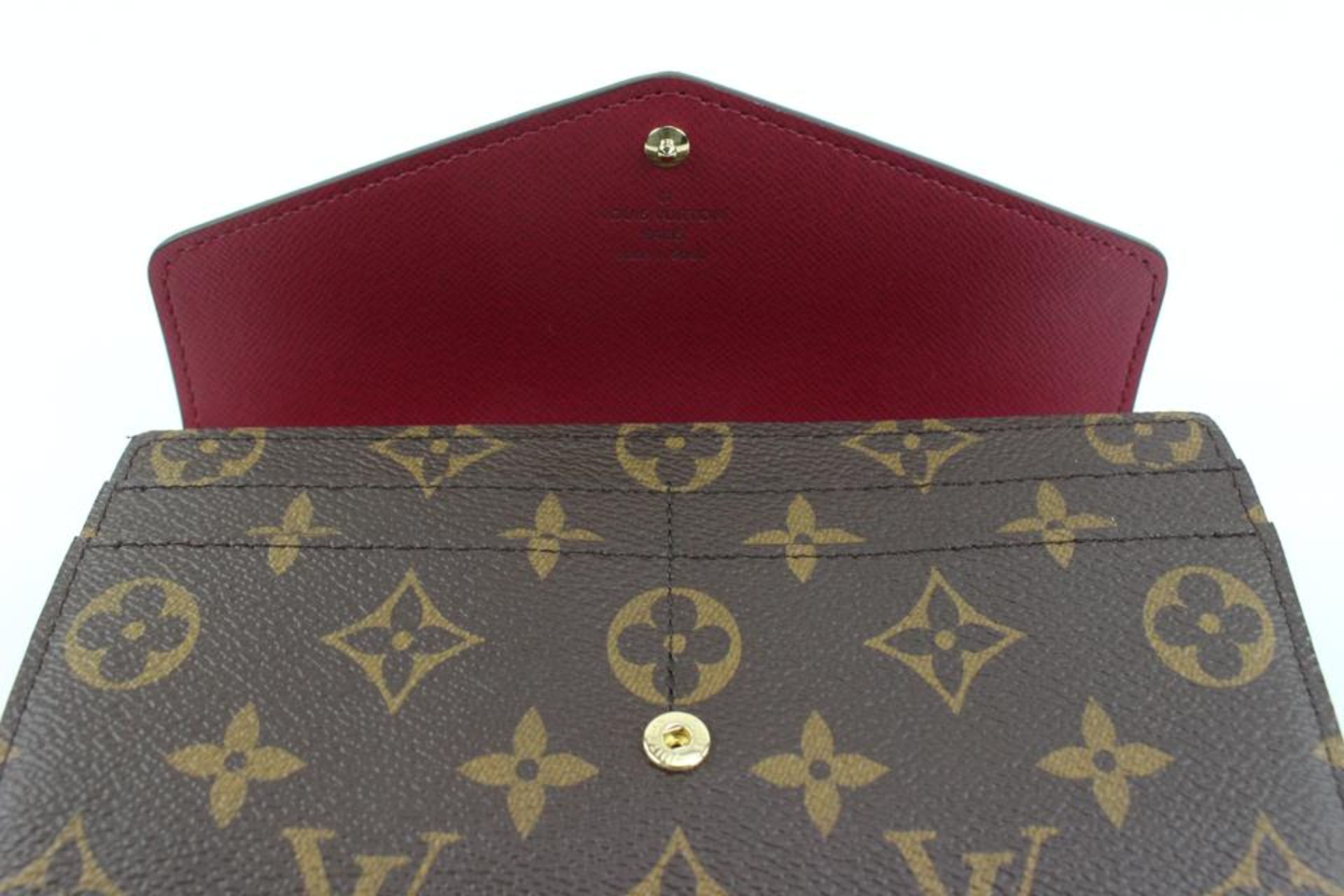 LOUIS VUITTON FUCHSIA MONOGRAM SARAH LONG FLAP WALLET - Image 7 of 11