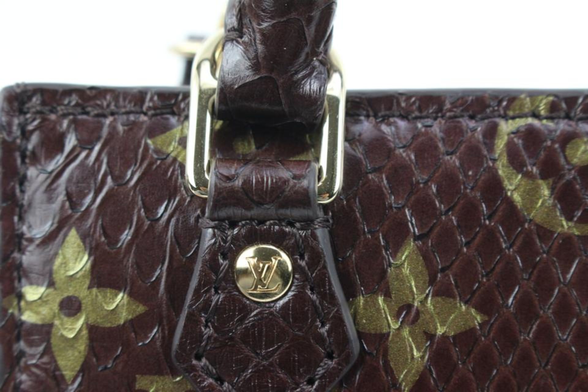 LOUIS VUITTON METALLIC MONOGRAM PYTHON PETIT SAC PLAT MINI CROSSBODY - Image 2 of 11