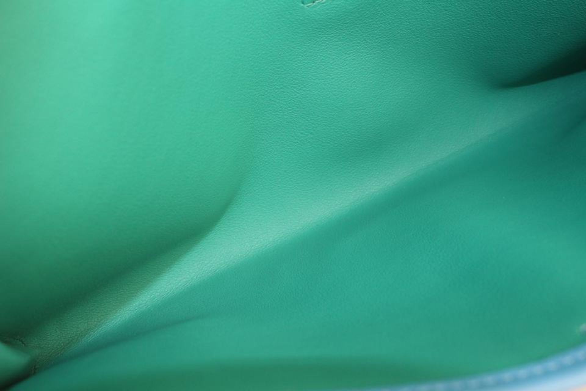 HERMÈS BLEU DU NORD VERT VERONE SWIFT JIGE 29 ELAN VERSO CLUTCH BAG - Bild 10 aus 11