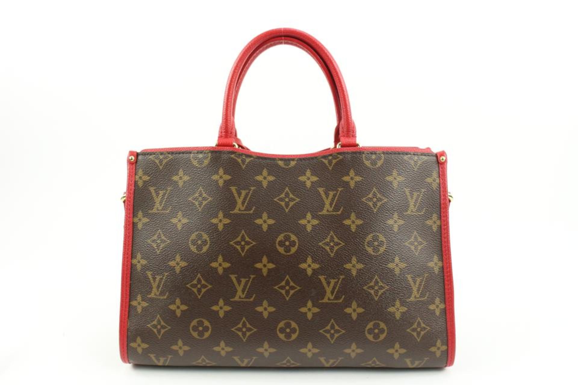 LOUIS VUITTON RED MONOGRAM POPINCOURT PM NM 2WAY TOTE WITH STRAP - Image 7 of 12