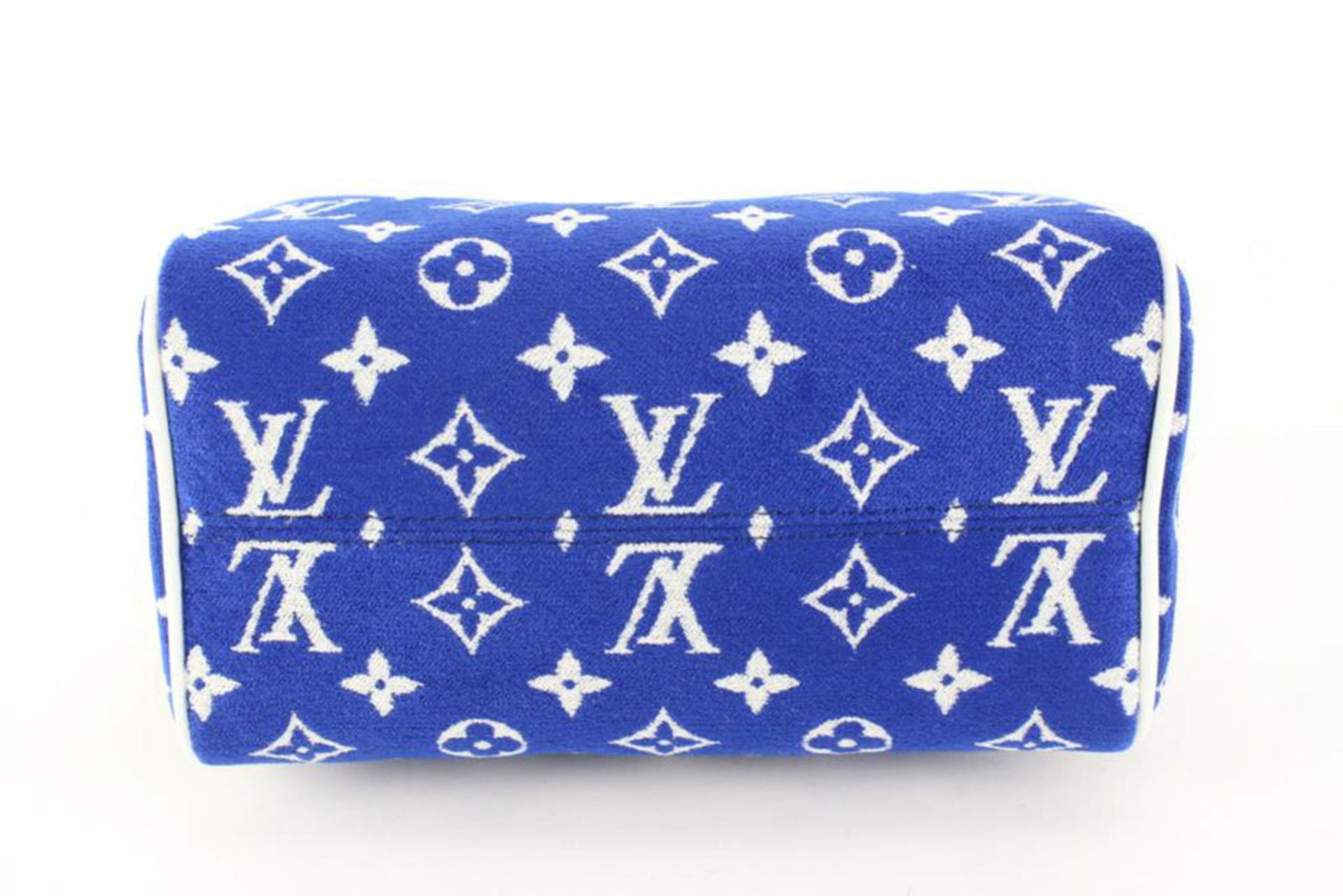 LOUIS VUITTON BLUE MONOGRAM VELVET MATCH SPEEDY 20 BANDOULIERE MINI - Image 10 of 11