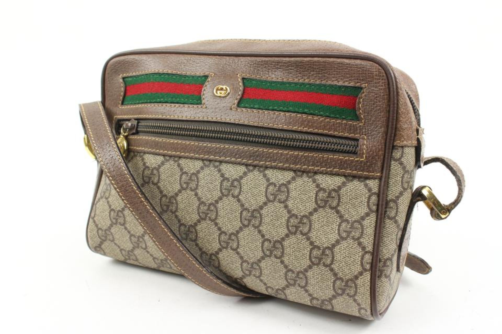 GUCCI MONOGRAM SUPREME WEB OPHIDIA CAMERA BAG - Bild 12 aus 12