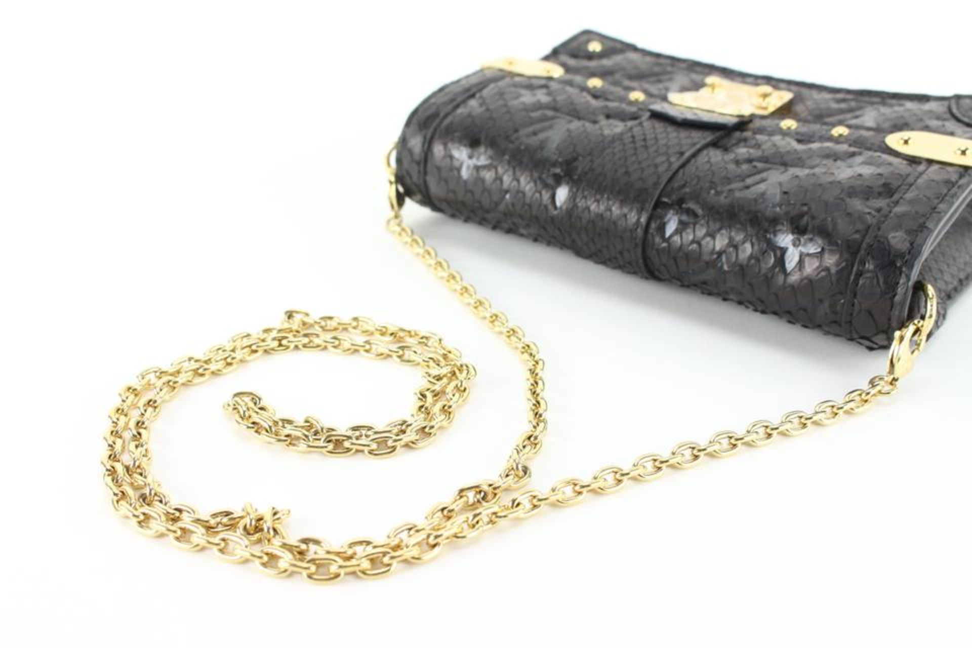 LOUIS VUITTON BLACK PYTHONTRUNK CHAIN WALLET - Bild 8 aus 11