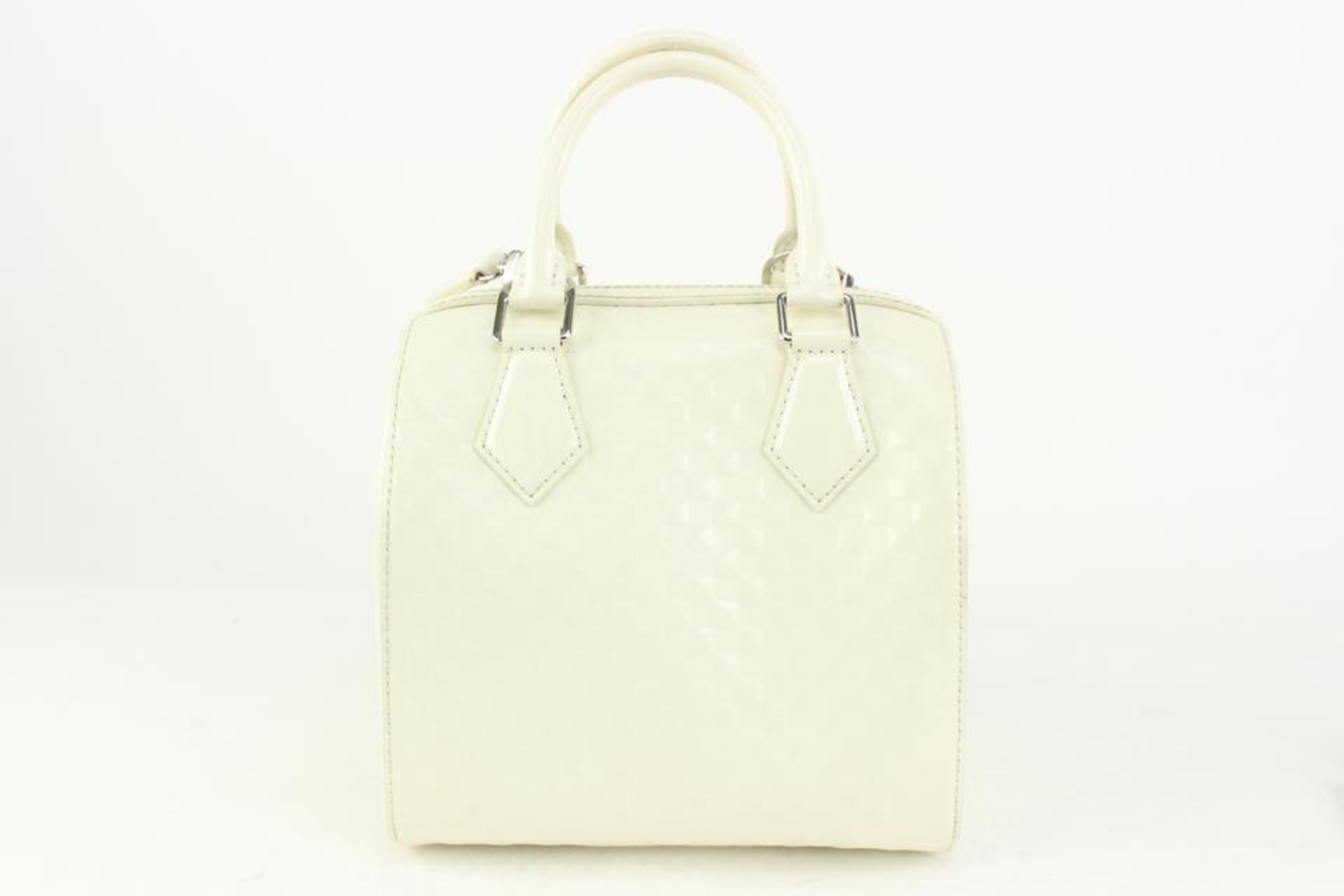 LOUIS VUITTON WHITE DAMIER FACET SPEEDY CUBE PM BANDOULIERE WITH STRAP - Image 7 of 12