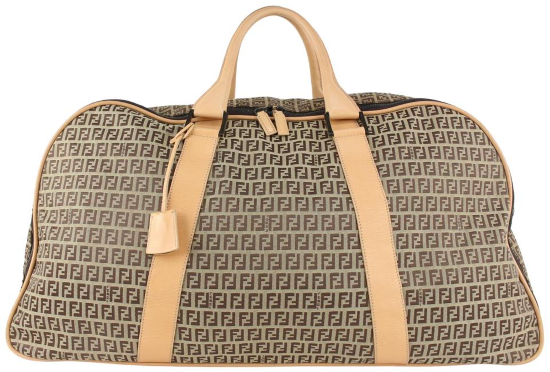 FENDI XL BROWN MONOGRAM FF ZUCCA DUFFLE BAG