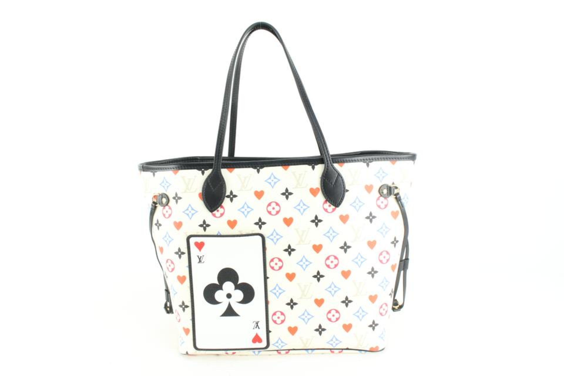 LOUIS VUITTON LIMITED WHITE MONOGRAM MULTICOLOR GAME ON NEVERFULL MM TOTE - Bild 2 aus 14