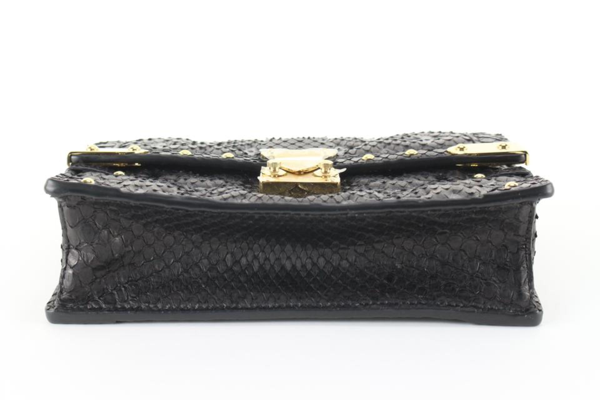 LOUIS VUITTON BLACK PYTHONTRUNK CHAIN WALLET - Bild 2 aus 11