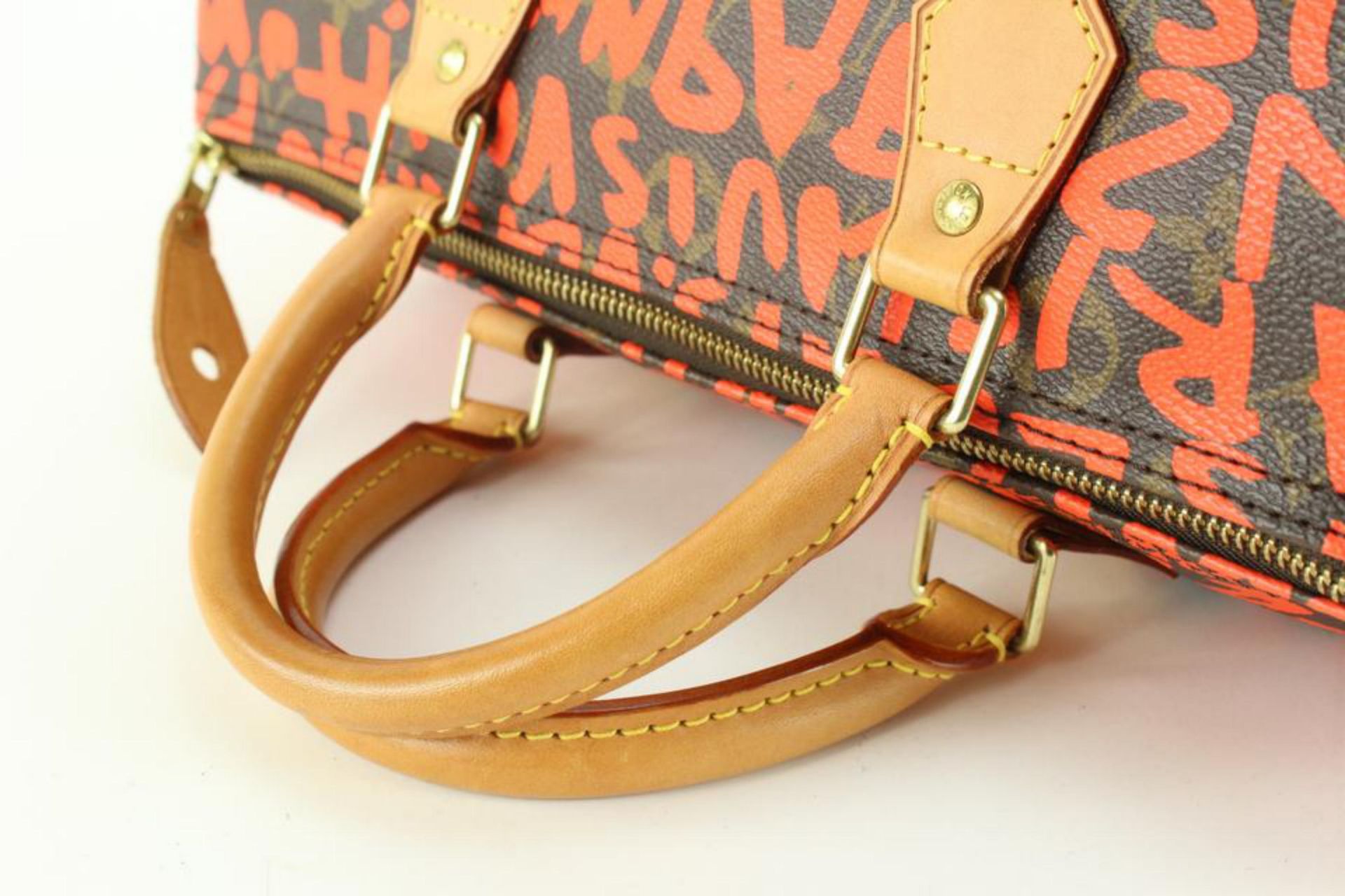 LOUIS VUITTON STEPHEN SPROUSE ORANGE MONOGRAM GRAFFITI SPEEDY 30 - Bild 9 aus 12