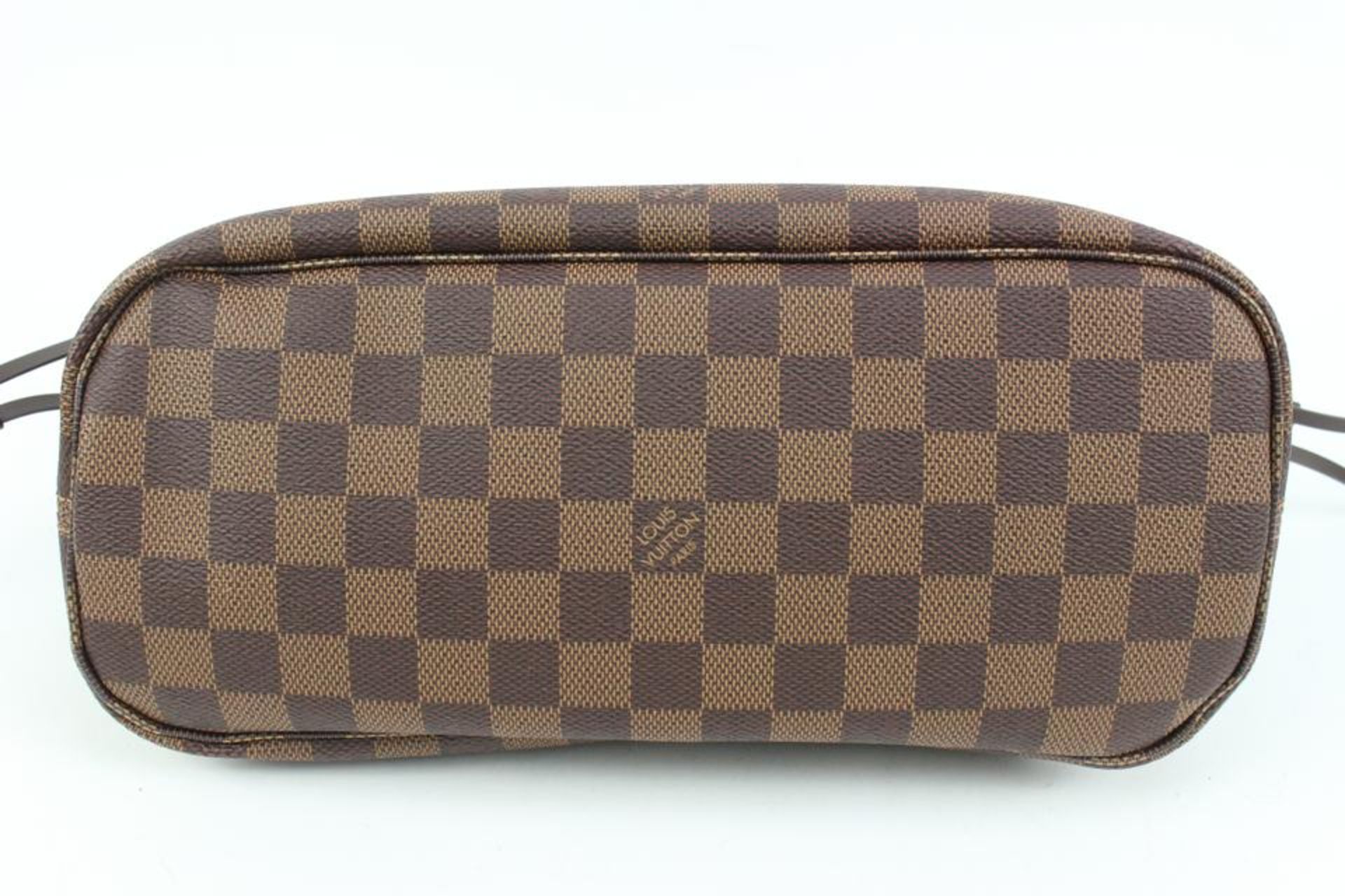 LOUIS VUITTON SMALL DAMIER EBENE NEVERFULL PM TOTE BAG - Image 3 of 11