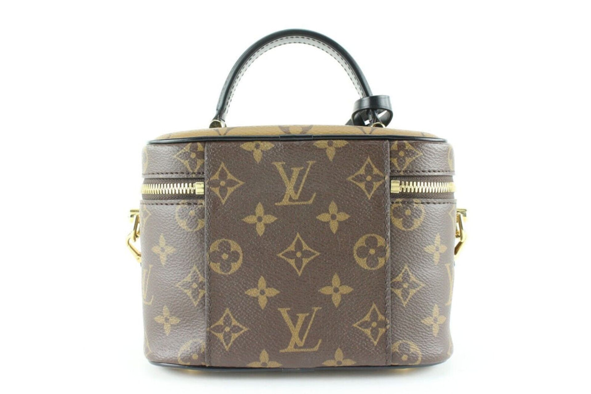 LOUIS VUITTON MONOGRAM REVERSE VANITY PM CROSSBODY TRAIN CASE - Image 10 of 15