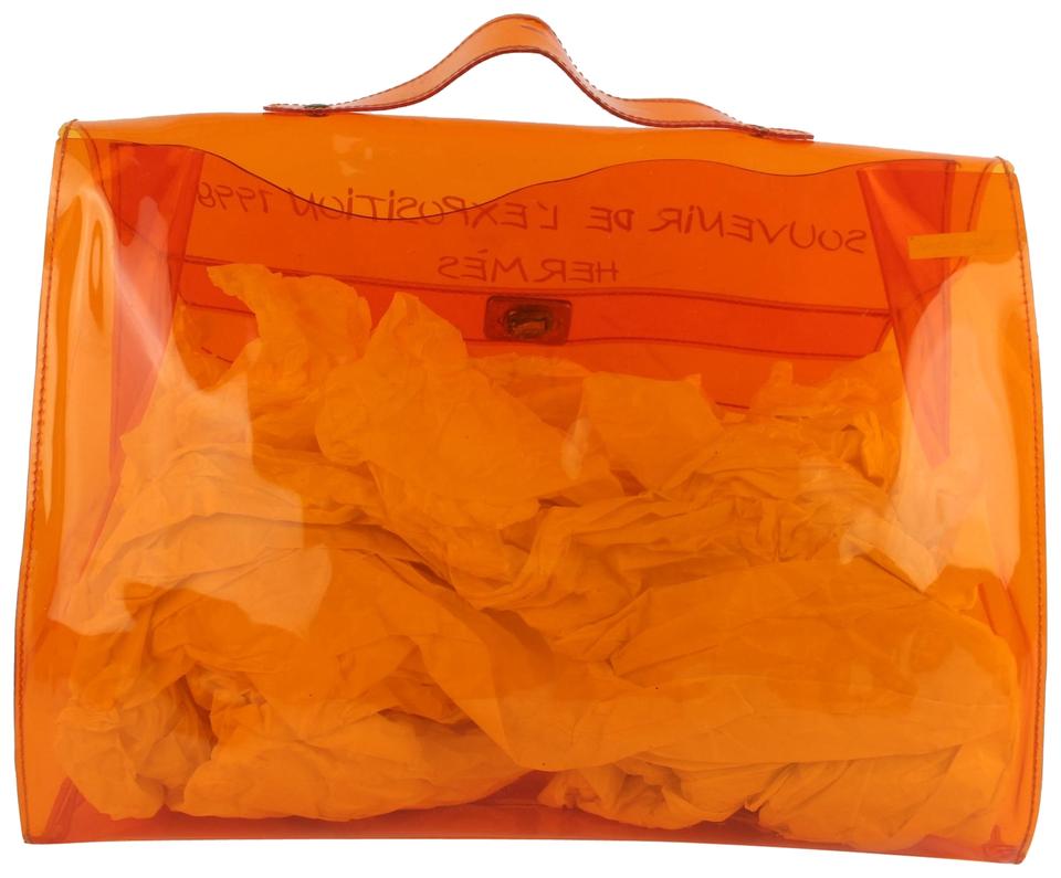 HERMÈS 1998 TRANSLUCENT ORANGE L'EXPOSITION CLEAR SOUVENIR KELLY - Image 15 of 16