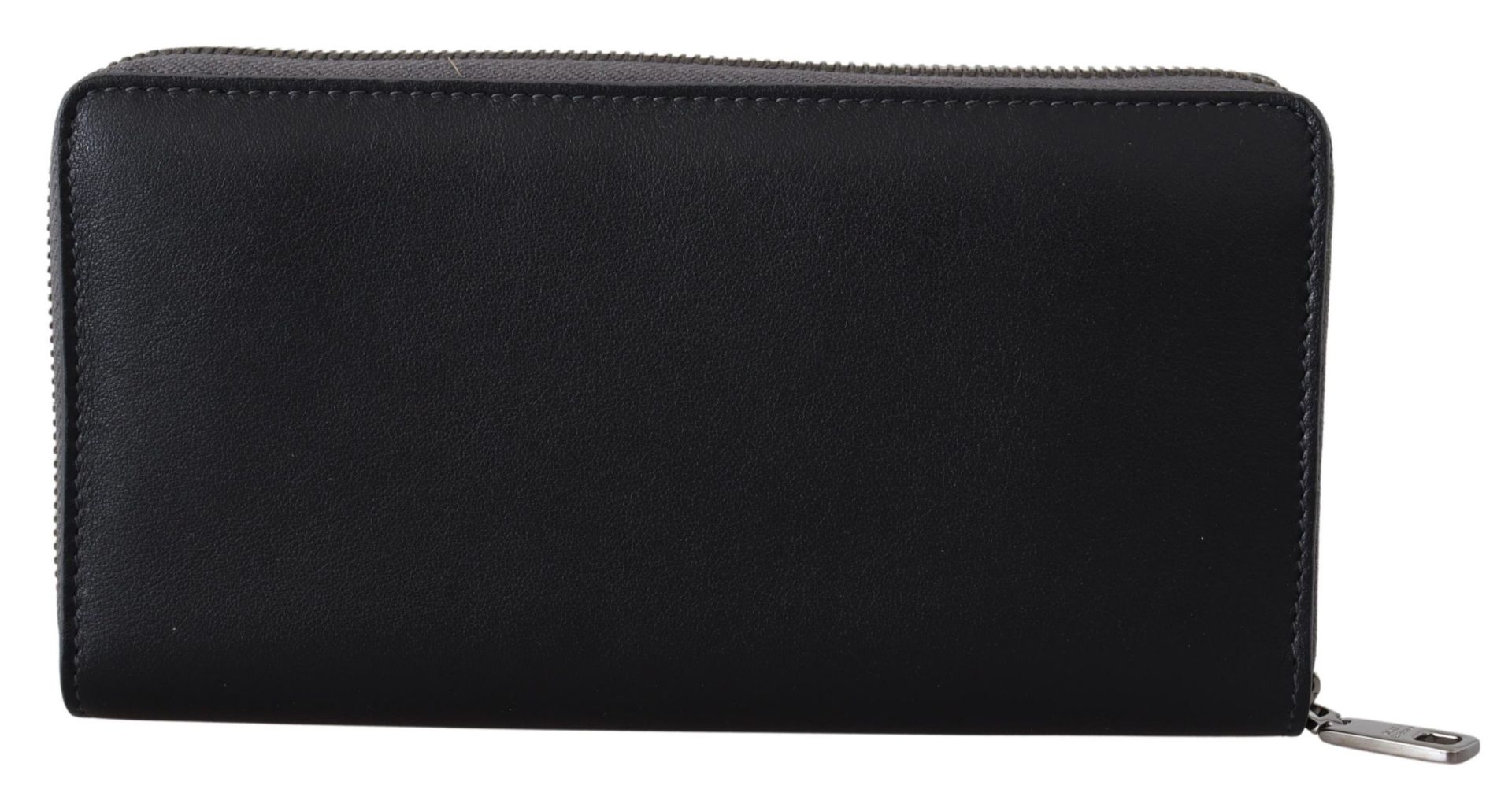 BLACK ZIP AROUND CONTINENTAL CLUTCH LEATHER WALLET - Bild 3 aus 5