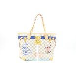 LOUIS VUITTON FORTE DEI MARMI BLUE DAMIER AZUR SUMMER TRUNKS NEVERFULL MM