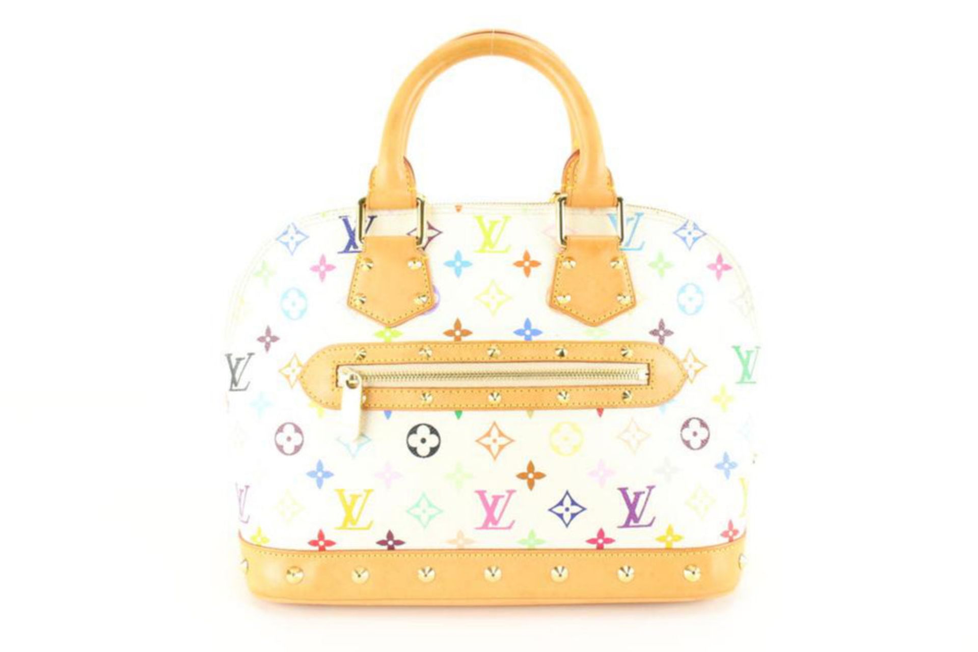 LOUIS VUITTON WHITE MONOGRAM MULTICOLOR ALMA PM