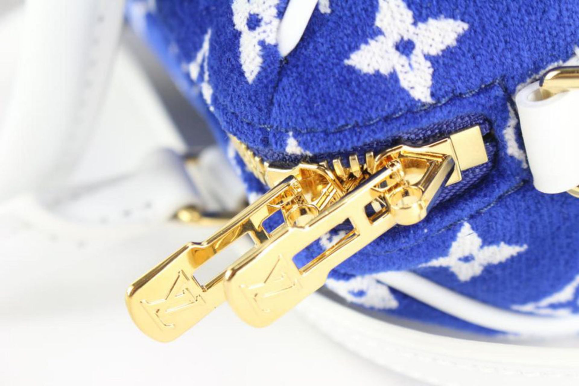 LOUIS VUITTON BLUE MONOGRAM VELVET MATCH SPEEDY 20 BANDOULIERE MINI - Image 11 of 11