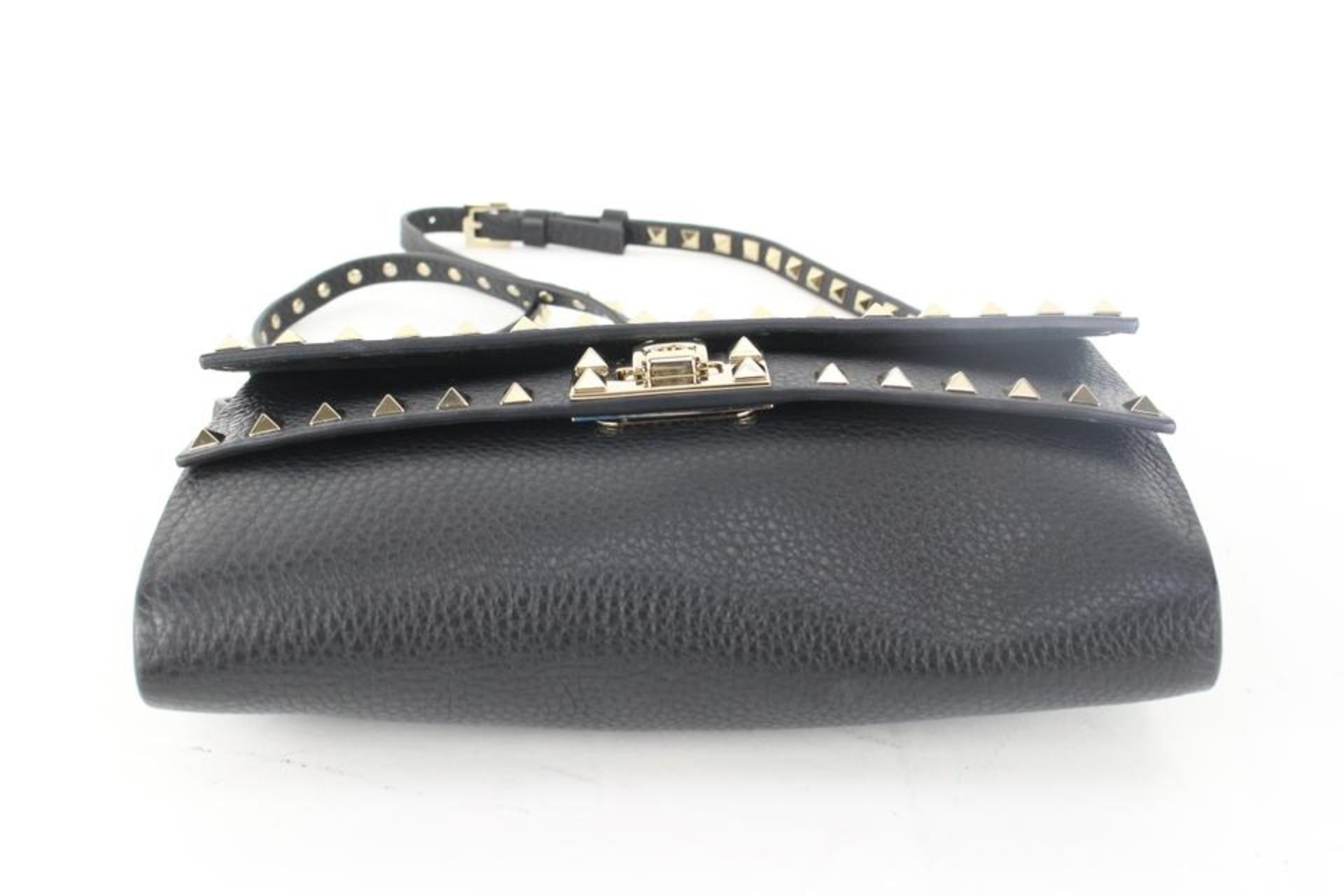 VALENTINO BLACK LEATHER ROCKSTUD CROSSBODY - Image 4 of 11