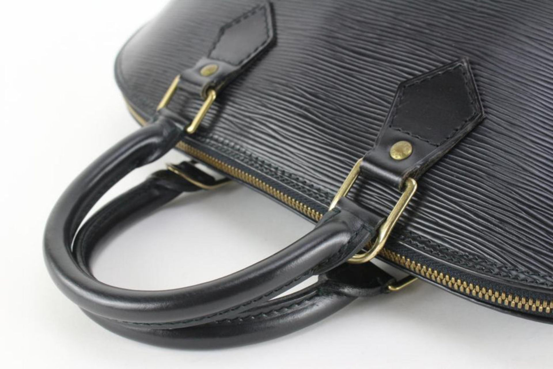 LOUIS VUITTON BLACK EPI LEATHER NOIR ALMA PM - Bild 8 aus 11