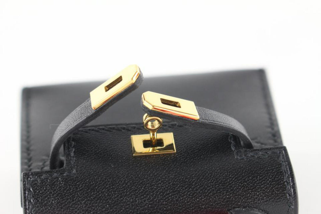 HERMÈS BLACK TADELKAT MICRO MINI KELLY TWILLY BAG CHARM - Image 11 of 11