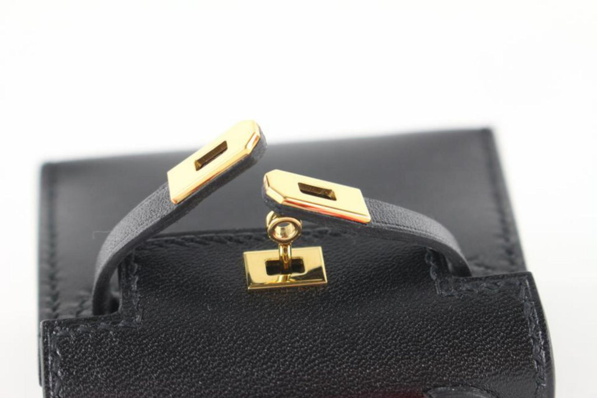 HERMÈS BLACK TADELKAT MICRO MINI KELLY TWILLY BAG CHARM - Bild 11 aus 11