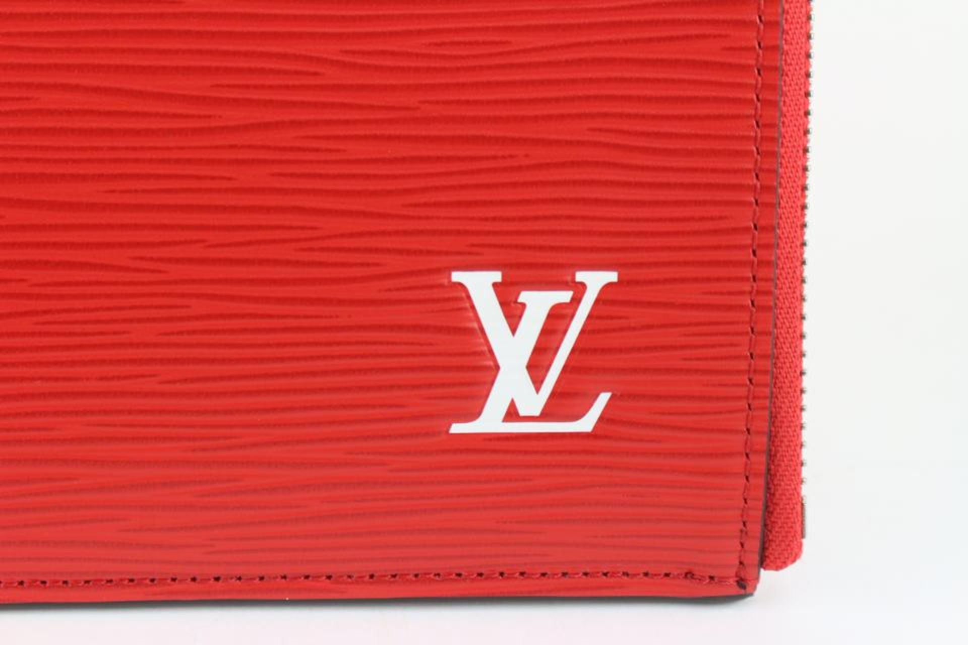 LOUIS VUITTON X SUPREME LVX SUPREME RED EPI LEATHER POCHETTE JOUR GM PORTFOLIO CLUTCH - Bild 10 aus 14