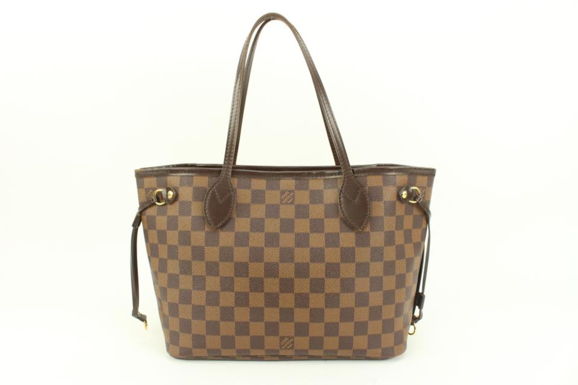 LOUIS VUITTON SMALL DAMIER EBENE NEVERFULL PM TOTE