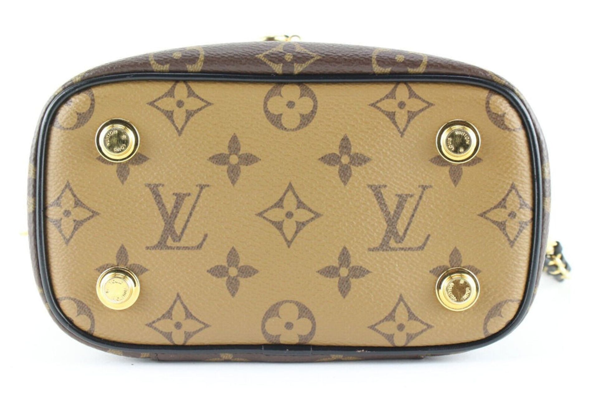 LOUIS VUITTON MONOGRAM REVERSE VANITY PM CROSSBODY TRAIN CASE - Image 9 of 15