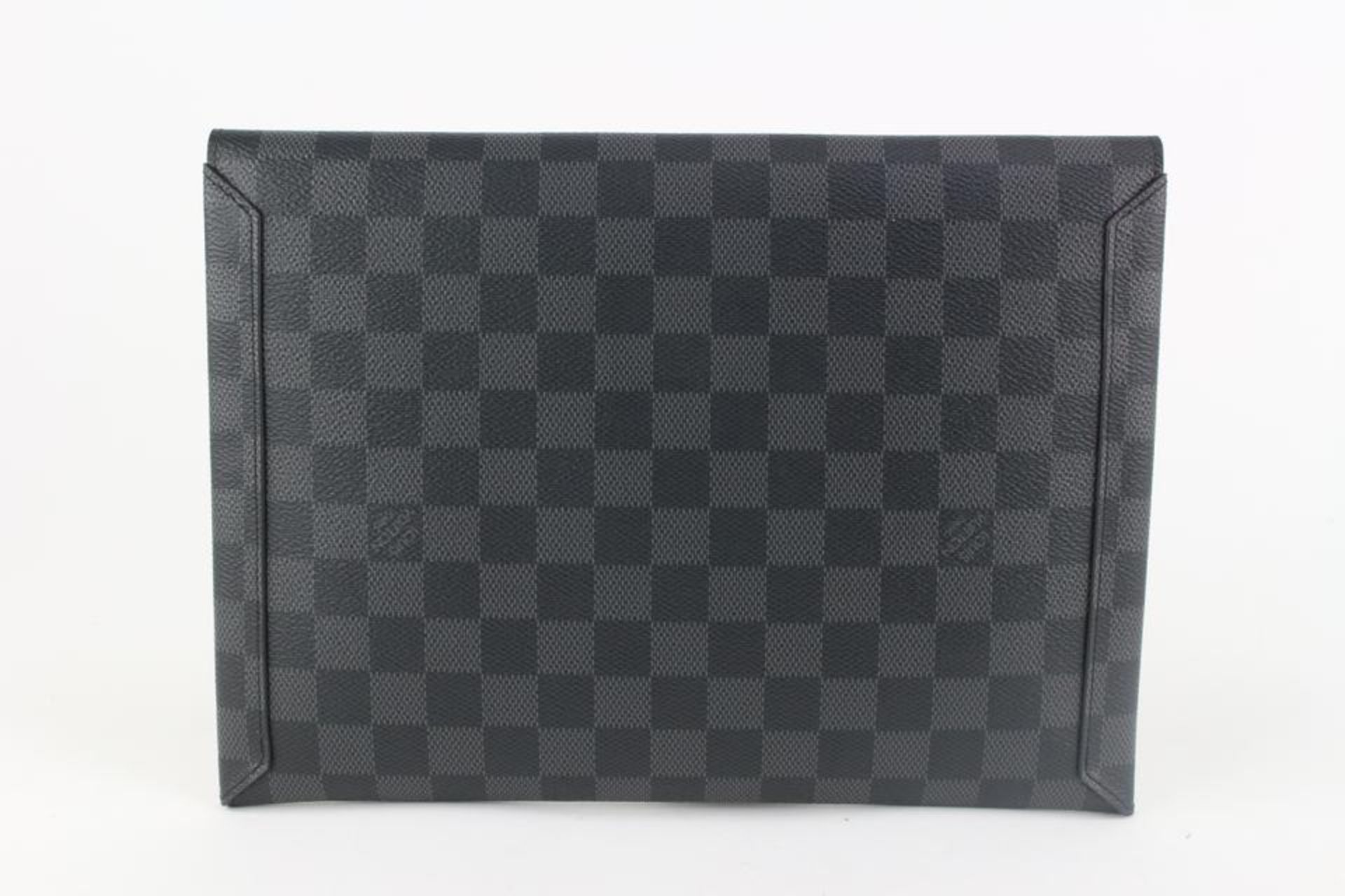 LOUIS VUITTON DAMIER GRAPHITE ALPHA POCHETTE GM PORTFOLIO TOILETRY POUCH - Bild 8 aus 10