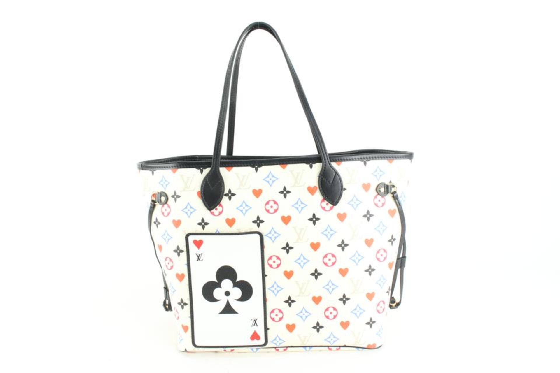 LOUIS VUITTON LIMITED WHITE MONOGRAM MULTICOLOR GAME ON NEVERFULL MM TOTE - Bild 3 aus 14