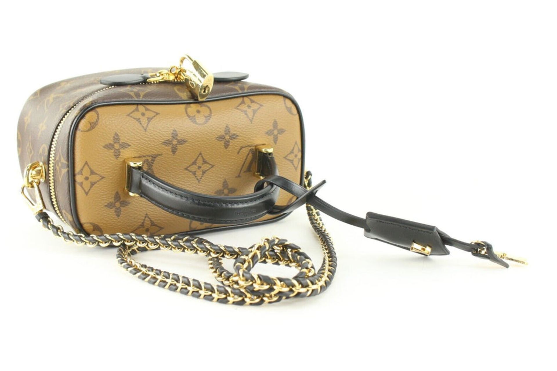 LOUIS VUITTON MONOGRAM REVERSE VANITY PM CROSSBODY TRAIN CASE - Image 12 of 15