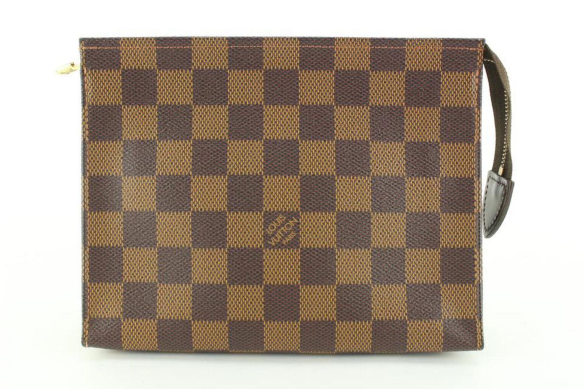 LOUIS VUITTON SPECIAL ORDER DAMIER EBENE TOILETRY POUCH 19